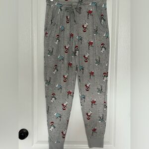 Jaclyn Intimates Womens Gray Christmas Frenchie Dogs Pajamas Size Medium